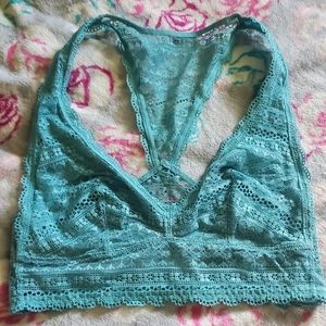 Victoria's Secret Lace Teal Bralette XS